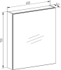 Mereo Aira, koupelnová galerka 60 cm, zrcadlová skříňka, dub Kronberg CN715GD