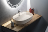 Isvea INFINITY OVAL keramické umyvadlo na desku, 60x40cm, ivory 10NF65060-2K