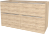 Mereo Mailo, koupelnová skříňka 121 cm, chrom madlo, Multidecor, Dub Bardolino CN593SDBAR