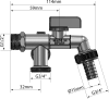 Arco ARCO zahradní ventil Nano se dvěma vývody 1/2"x3/4"x3/4", anticalc 00472