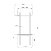 Sapho PUNO podstavec s umyvadlem 375x870x448xmm, zlato mat SKA380-5-01