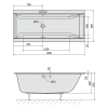 Polysan CLEO SLIM obdélníková vana 180x80x48cm, bílá 95611S