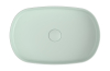 Isvea INFINITY OVAL keramické umyvadlo na desku, 55x36cm, zelená mint 10NF65055-2T