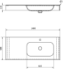 Sapho EMICO umyvadlo, Rockstone, 140x50cm, límec L, pravé, bílá mat EM140-B1R-L