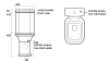 Kerasan WALDORF WC kombi mísa 40x68cm, spodní/zadní odpad, černá mat 411731