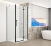 Gelco TRINITY BLACK čtvercový sprchový kout 1000x1000mm, matné sklo, pravé GT5610-10MR-B