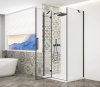 Gelco TRINITY BLACK čtvercový sprchový kout 900x900mm, čiré sklo, levé GT5690-90CL-B