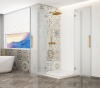 Gelco TRINITY GOLD MATT čtvercový sprchový kout 900x900mm, rohový vstup, matné sklo GT2290-90M-G