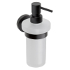 Sapho X-ROUND BLACK dávkovač mýdla 230ml, mléčné sklo, černá mat XR101B