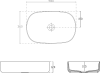 Isvea INFINITY OVAL keramické umyvadlo na desku, 55x36cm, bílá mat 10NF65055-2L