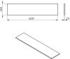 Sapho PLATO deska Rockstone 1600x24x360mm, bílá mat PL166-0101