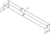 Mereo Polička k WALK IN, 120 cm, černý ALU CK10620PB