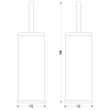 Aqualine SIMPLE LINE WC štětka hranatá, nerez mat GA1210