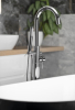 Aqualine CETO vanová baterie s připojením do podlahy, chrom BV357