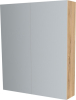 Mereo Koupelnová skříňka zrcadlová 60 cm, galerka, 2 x dvířka, Multidecor, Ořech Pacifik přírodní CN798G62OPP2