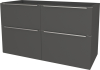 Mereo Mailo, koupelnová skříňka 121 cm, chrom madlo, Multidecor, Šedý diamant CN593SSEDD