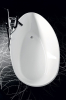 Gelco ELIPSIE volně stojící vana 1570x700x560mm, litý mramor, bílá lesk GVEL1570