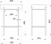 Sapho PUNO podstavec s umyvadlem 600x860x396mm, zlato mat SKA590-5-01