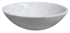 Sapho BLOK kamenné umyvadlo na desku Ø 42 cm, bílá carrara mat 2401-42