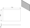 Sapho Deska DTDL 71x1, 8x46, 5cm, dub stříbrný CR071-1111