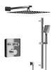 Sapho SMART SELECT podomítkový sprchový set s termostatickou baterií, 2 výstupy, posuvný držák sprchy, chrom RP042-02