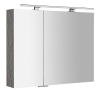 Sapho MIRRÓ galerka s LED osvětlením, 90x70x16cm, dub stříbrný MC090-0011