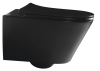 Sapho AVVA CLEANWASH závěsná WC mísa, s bidetovou sprškou, Rimless, 35, 5x53cm, černá mat 100312-110