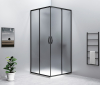 Gelco SIGMA SIMPLY BLACK čtvercový sprchový kout 800x800 mm, rohový vstup, sklo Brick GS2480B-01