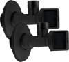 Aqualine Rohový kulový ventil 1/2"x3/8", pár, černá mat 5306B
