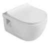 Sapho BRILLA CLEANWASH závěsná WC mísa s bidetovou sprškou, Rimless, 36, 5x53cm, bílá 100612