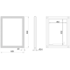 Sapho GANO zrcadlo s LED osvětlením 60x80cm, černá LG260