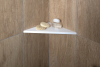 Sapho ABELINE rohová police rockstone 250x250mm, bílá mat AE250-0101