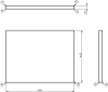 Sapho WOODY deska 606x28x463mm, masiv přírodní dub WDS600-70