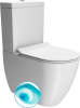 GSI PURA WC kombi, Swirlflush, spodní/zadní odpad, bílá dual-mat 880609P
