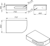 Sapho PULSE rohový stolek s umyvadlem 755x455mm, levý, nerez mat BM750-0101-01