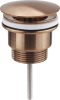 Sapho Umyvadlová výpust 5/4“, neuzavíratelná, velká zátka, 10-55mm, měď mat 542.742.5PG