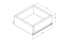 Sapho ESPACE vnitřní zásuvka 256x100x280mm pro ESC230, ESC330, ESC530 a ESC630 ESC999