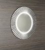 Sapho PRIDE kulaté zrcadlo s LED osvětlením v rámu ø 75cm, stříbrná PD752