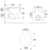 Mereo WC závěsné kapotované, Smart Flush RIMLESS, keramické, vč. sedátka VSD85T1