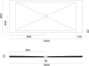 GSI Keramická sprchová vanička, obdélník 180x80x2cm, cenere mat 46180817