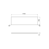 Sapho Deska Rockstone 1554x12x445mm, bílá mat DTR155-0101