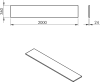 Sapho PLATO deska Rockstone 2000x24x360mm, bílá mat PL206-0101