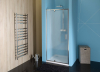 Polysan EASY sprchové dveře otočné 760-900mm, sklo Brick EL1638