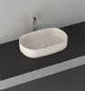 Isvea INFINITY OVAL keramické umyvadlo na desku, 55x36cm, ivory 10NF65055-2K
