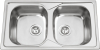 Nerezový dřez Sinks OKIO 860 DUO V 0,6mm matný RDOKM86050026V