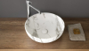 Sapho RONDANE keramické umyvadlo na desku Ø 41cm, bianco carrara AR435BC