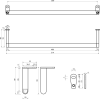 GSI CLASSIC čelní držák ručníků 60cm, chrom PACL60