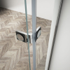 Gelco TRINITY CHROME čtvercový sprchový kout 800x800mm, matné sklo, levé GT5680-80ML-CH