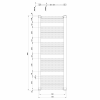 Aqualine DIRECT otopné těleso s bočním připojením 600x1680 mm, bílá ILR66T