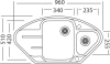 Granitový dřez Sinks LOTUS 960.1 Metalblack+VITALIA GR LT960174VIGR74